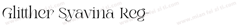 Glitther Syavina Reg字体转换